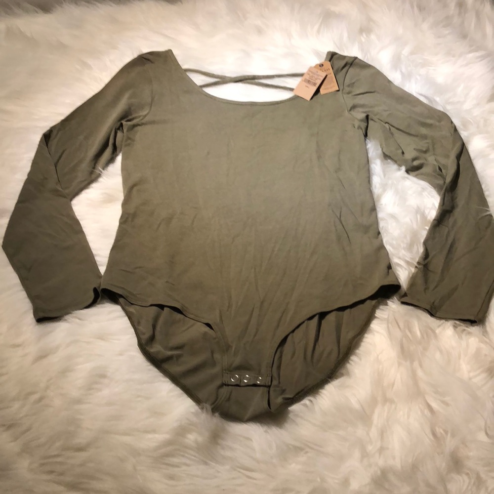NWT American Eagle Green Stretch Body Suit Size L